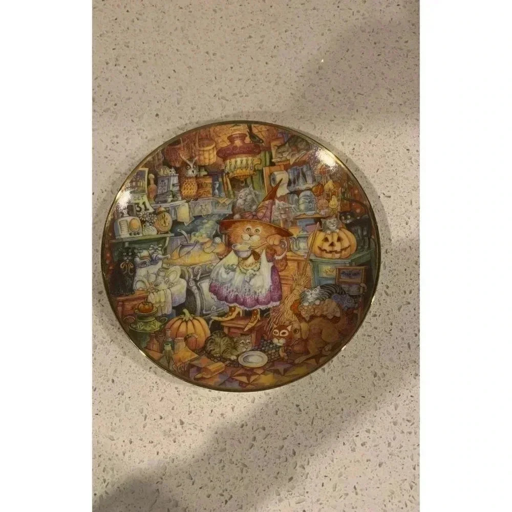 FRANKLIN MINT SCAREDY‎ CATS DECO PLATE
